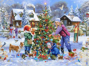 SunsOut: Dressing the Tree (1000) kerstpuzzel