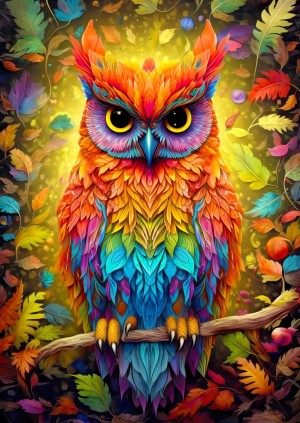 Enjoy: Autumnal Owl (1000) verticale puzzel