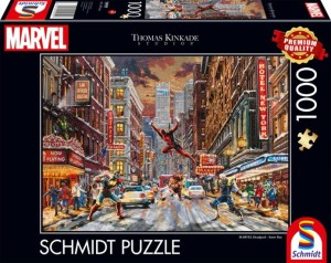 Schmidt: Thomas Kinkade - Marvel Deadpool Snow Day (1000) legpuzzel