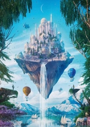 Heye: Future Cities - Sky Isle (1000) verticale puzzel