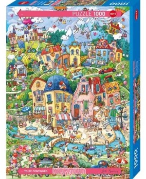 Heye: Happytown - Good Morning (1000) verticale puzzel