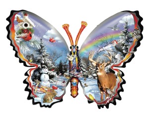SunsOut: Winter Butterfly (1000) shaped puzzel