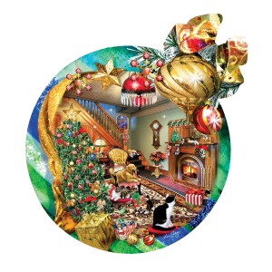 SunsOut: Fireside Ornament (750XL) shaped puzzel