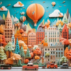 Heye: Paper-Like Townscape (1000) vierkante puzzel