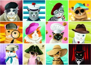 Roovi: Cats with Hats (1000) kattenpuzzel