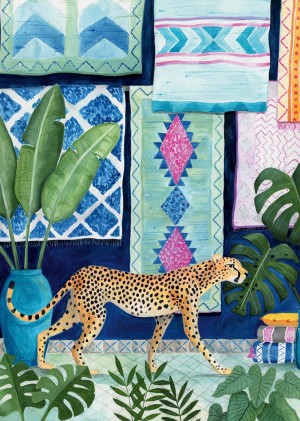 Pieces and Peace: Cheetah in Morocco (1000) verticale puzzel