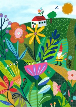Pieces and Peace: Garden Whimsy (500) verticale puzzel