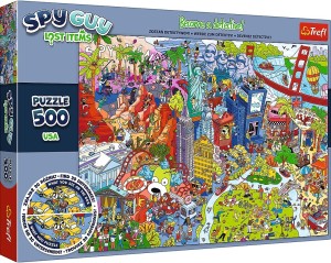 Trefl: Spy Guy Lost Items - USA (500) legpuzzel