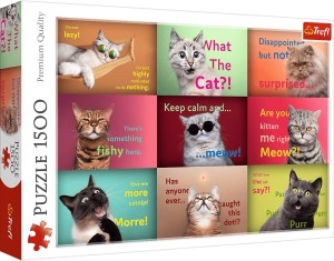 Trefl: Funny Cats Faces (1500) kattenpuzzel