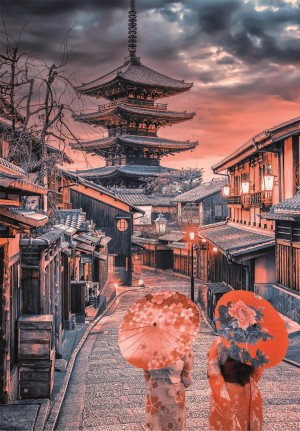 Clementoni: Evening in Kyoto (500) verticale puzzel