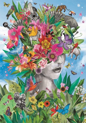 Clementoni: Head in the Jungle (500) verticale puzzel