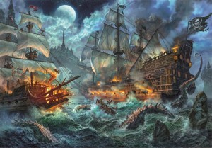 Clementoni: Pirates Battle (1000) legpuzzel