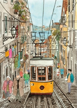 Magnolia: Lisbon (1000) verticale puzzel
