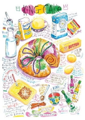 Magnolia: King Cake (1000) verticale puzzel