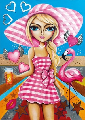 Magnolia: Lady in Pink (1000) verticale puzzel