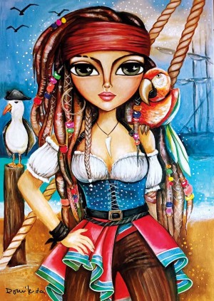 Magnolia: The Beautiful Pirate (1000) verticale puzzel