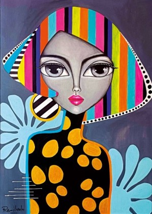 Magnolia: Colorful Girl (1000) verticale puzzel