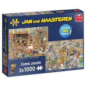 Jan van Haasteren: Dagje naar het museum (2x1000) legpuzzels OP = OP