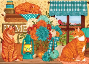 Cobble Hill: Pumpkin Patch Cats (500XL) legpuzzel