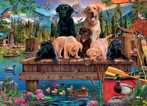 Cobble Hill: Pups and Ducks (350XL) legpuzzel