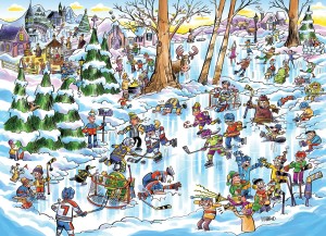 Cobble Hill: Doodletown - Hockey Town (1000) legpuzzel