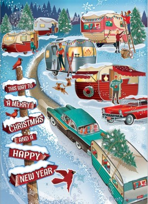 Cobble Hill: Christmas Campers (1000) verticale puzzel