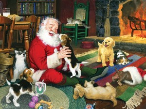 Cobble Hill: Santa's Playtime (275XXL) kerstpuzzel