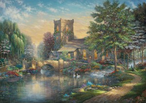 Schmidt: Thomas Kinkade - Willow Wood Chapel (1000) puzzel