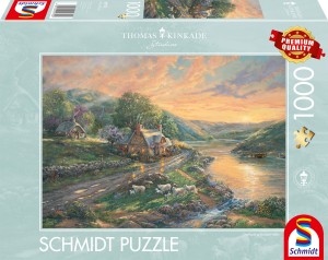 Schmidt: Thomas Kinkade - Daybreak at Emerald Valley (1000) legpuzzel