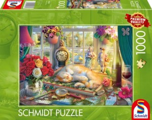 Schmidt: Puzzle Time with the Cat (1000) kattenpuzzel