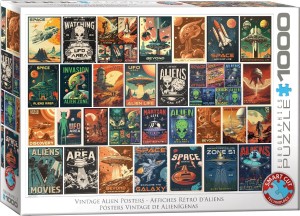 Eurographics: Vintage Alien Posters (1000) legpuzzel