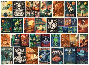Eurographics: Vintage Alien Posters (1000) legpuzzel