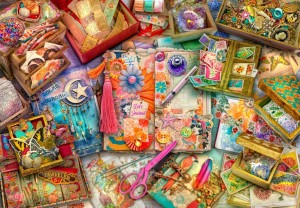 Bluebird: The Junk Journaler's Desk (1000) legpuzzel