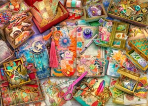 Bluebird: The Junk Journaler's Desk (500) legpuzzel