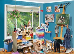 Cobble Hill: Studio Pups (1000) hondenpuzzel