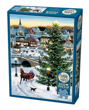 Cobble Hill: Village Tree (500XL) verticale puzzel