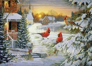 Cobble Hill: Sunset Cardinals (1000) legpuzzel