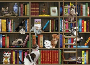 Cobble Hill: Kitty Librarians (1000) kattenpuzzel