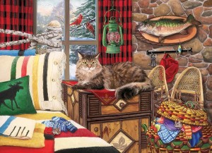 Cobble Hill: Lodge Cat (1000) kattenpuzzel