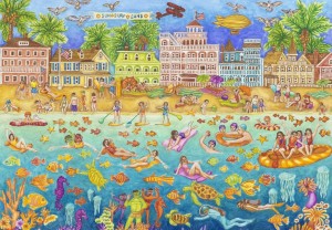 Grafika: Tropical Swim Party (1000) legpuzzel