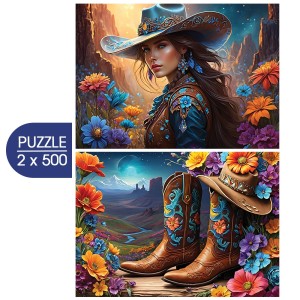 Bluebird: Cowgirl and Boots (2x500) legpuzzels