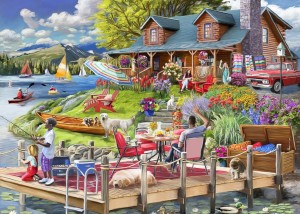 Bluebird: Lake View Cabin Mountain Time (500) legpuzzel