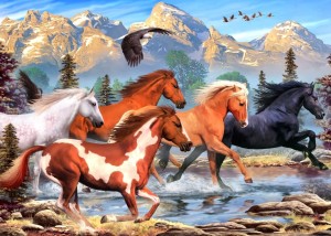 Alipson: Wild and Free (500) paardenpuzzel