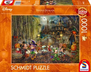 Schmidt: Thomas Kinkade Disney Mickey and Minnie Halloween Fun (1000) legpuzzel