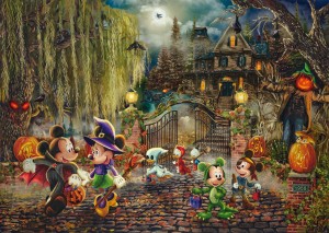 Schmidt: Thomas Kinkade Disney Mickey and Minnie Halloween Fun (1000) legpuzzel