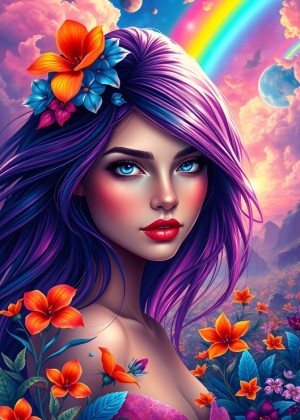 Alipson: Rainbow Girl (500) verticale puzzel