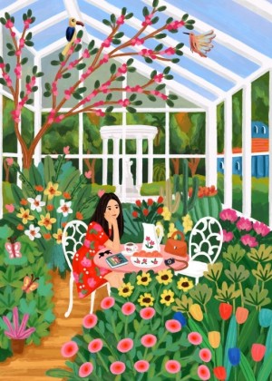 Pieces and Peace: In the Greenhouse (500) verticale puzzel