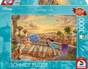 Schmidt: Thomas Kinkade Disney Jasmine Dancing in the Desert Sunset (1000) disneypuzzel