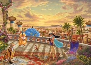 Schmidt: Thomas Kinkade Disney Jasmine Dancing in the Desert Sunset (1000) disneypuzzel