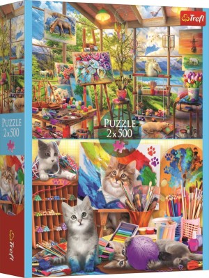 Trefl: The Art of Painting (2x500) legpuzzels